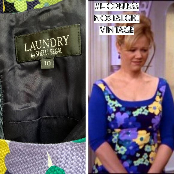 Vintage deadstock Laundry by Shelli Segal flower dress ASO Hilda Spellman - Picture 3 of 3